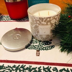 New, Natio Poached Pear & Cinnamon Candle Soy Wax